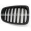 Car Front Gloss Matt Carbon M Color Black 2 Line Double Slat Kidney Grille Grill For BMW E84 X1