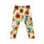 2019 hot sale newest elastic sunflower print ripped leggings fashion girls long pants leggings for children