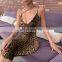 2020 New Arrival Women Sleeveless Wild Leopard Dress Lady Sexy Backless Summer Dress