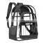 2019 fashion lady girl large capacity pink clear transparent PVC backpack school bag rucksack
