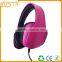 Wholesale popular pink promotional stylish communication stereo foldable headsets
