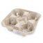 4 Cup Disposable Coffee Tray-Biodegradable and Compostable Cup pulp Holder-Durable Drink Carrier for Hot or Cold Drinks-To Go Coffee Cup Holder for Food Delivery Service, Uber Eats