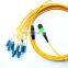High Quality 15 Meters 12 Cores MPO to LC Male Single mode G657A Fan Out Fiber Optic Patch Cord