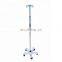 201  stainless steel  drip stands adjustable mobile IV pole rail  infusion stand