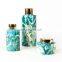 Marble Series High Green And Purple Round Big Porcelain Ceramic Home Decor Flower Vase