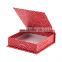 Fancy custom printing conjoined box with ribbon packaging for luxury products floral rigid box with magnetic high quality