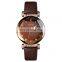 China Factory Price SKMEI 9188 Genuine Leather Strap Watch Quartz Women Wristwatch