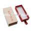 Wholesale custom empty slide paper show case with ribbon handle best for eyelash