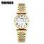 SKMEI 9105 Plated Couple Watch Brand Stainless Steel Quartz Luxury Women Men Double Pair Golden Alloy Unisex 2018 CN;GUA Skmb04