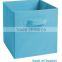 Blue colour Foldable Fabric Storage Bins/boxes 2-pack