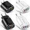 Wholesale 5V3A 9V1.8A 12V1.5A EU US Plug 3 USB Port QC 3.0 Quick USB Fast Charging Charger Adapter For mobile phone