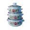 ENAMEL CASSEROLE SET GLASS  ENAMEL CASSEROLE SET