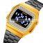 Colorful stainless steel waterproof chic digital women watch Skmei 1807 wholesale Luxury diamond lady hand clock