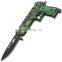 5.9 Inch Gun Shaped Aluminum Handle  Mini Folding Camping Tracker Pocket knife
