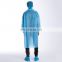 Isolation gown polyethylene pp pe High Quality Sales long sleeves cuff surgical medical disposable isolation gown