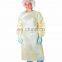 Disposable non woven yellow isolation Gown One Size fit All ppe medical Isolation Clothing
