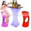 Nightclub Table and Stools /PE Light Up Led Chair for Restaurant Pub Nightclub Used, Glowing Bar Table and Stools