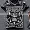 sublimation t shirts with extra long length bottom sublimation with side zipper
