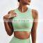 Seamless High Neck Yoga Bras Wholesale Workout Fitness Push Up Sports Crop Tops