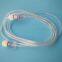 High pressure 1200psi braided medical plastic tubing, PU male female luer connector extension tube connect pipes line