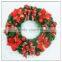 Artificial Film Flower Wreath With Green Leaf for Holiday/Wedding/Children's hair decoration