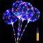 Wedding Party Bobo Balloons Set Wholesale Inflatable Glow LED Clear Light Up Balloons Kit With Sticks For Parties