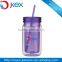 16oz double wall plastic mason jar
