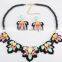 Fashion Leaf Shaped Necklace Earring Set Multicolor Jewelry Set Fashion Women Jewelry Set