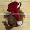 plush monkey with santa hat/decoration toys monkey toy
