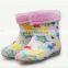 Children with Miantao in barreled boots Child boots children cartoon transparent PVC waterproof rain boot