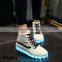 white hot sell LED light shoes adults casual sneakers fashion for women, cheap price LED shoes casual fashion flash light