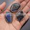 JF8597 Wholesale Crystal Pave Freeform Faceted Blue Labradorite Beads