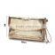 Fashion lady gold leather clutch bag custom ladies purse party clutch bags