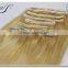 Wholesale High Quality Silky Straight Blond Hair Clip in Human Hair Extensions Supplier's Choice