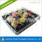 24 pcs disposable Clear wholesale blister plastic macaron cake packaging tray with lids