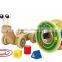 new item kids funny toy OEM snail sort roller toy educational wooden snail pull toys for child EZ5096