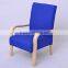 2015 New Hot Design Sapphire Color Solid Wood Chair Wholesale