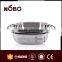 square stainless steel rice colander set with handle