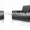 love seat leather sofa steel fram sofa