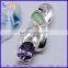 Custom Lab Created White Fire Opal And Amethyst Pendant Sterling Silver