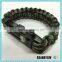 Widely used superior quality paracord survival bracelet with fire starter buckle