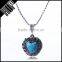 Best selling fashion zinc alloy antique silver plated turquoise stone heart pendant