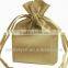 Top Style Gold Plain Wedding Satin Gift Bag