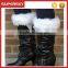 A-971 boho faux fur knitted boot cuff socks women faux fur cuff knit boot toppers faux fur trim boot cuffs