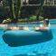 happy life products sunbathing fabric banana sleeping bag fast filling waterproof inflatable air sofa