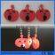 embossed cute pumpkin shape silicone led light keychain