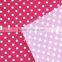 dark red material with white dot print swimwear lycra fabric for sale
