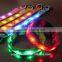 Made in china high quality fashional retractable led pet collar nylon cheap dog collar led leash