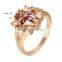 Elegant Women Purple Cubic Zirconia Flower Shaped Women Engagement Ring