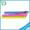 wholesales new fashion shape customized logo or color silicone whistle slap bracelet